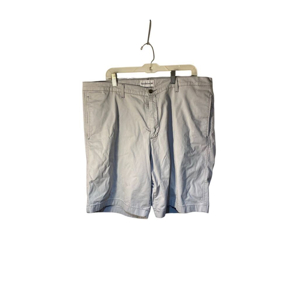 Saddlebred men’s light, gray chino leisure cotton blend shorts 40